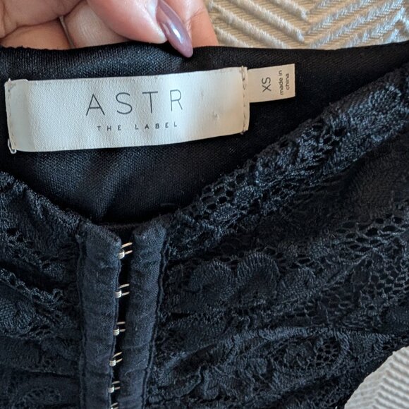 ASTR the Label Sweetheart Black Lace Corset Style Bodysuit Size XS Whimsigoth - Picture 2 of 8